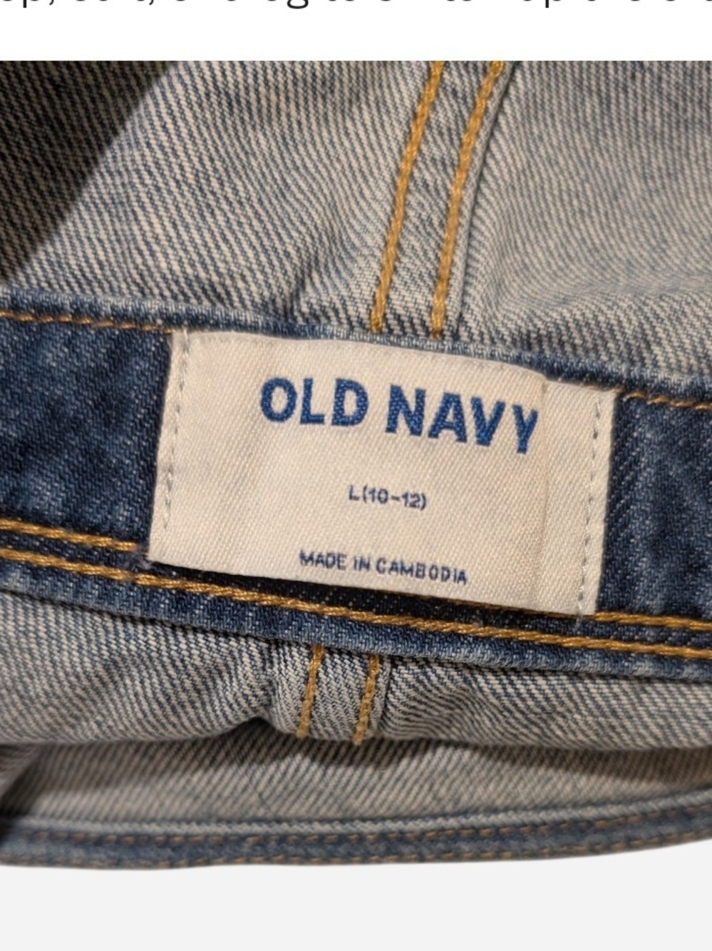 Pre-owned Old Navy Denim Short Overalls in Washed Blue - Picture 6 of 7